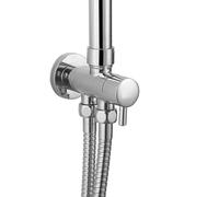 Deviatore doccia/doccetta per l'attacco a colonna senza rubinetto. Realizzato in ottone con finitura cromata lucida con sistema ceramico