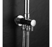 Deviatore doccia/doccetta per l'attacco a colonna senza rubinetto. Realizzato in ottone con finitura cromata lucida con sistema ceramico