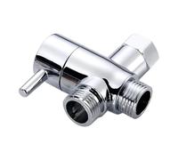 Deviatore Doccia For valvola deviatrice for soffione doccia, distribuzione dell'acqua a tre vie, convertitore adattatore a T in ABS a 3 G1/2in