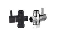 Deviatore Doccia Valvola deviatrice a 3 vie G1/2in, adattatore a T for doccia da bagno, rubinetto, separatore d'acqua in ottone, attacco 1/2" for soffione(Silver)