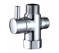 Deviatore Doccia Valvola deviatrice a 3 vie G1/2in, convertitore adattatore a T, rubinetto doccia in ottone for bagno, divisore d'acqua per Lavandino
