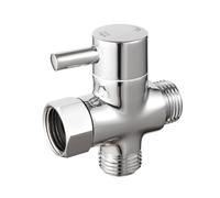 Deviatore Doccia Valvola deviatrice for doccia in ottone a 3 vie G1/2, adattatore a T separatore d'acqua, parte di ricambio for rubinetto regolabile(3 Way Diverter-B)