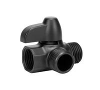Deviatore Doccia Valvola deviatrice in rame a 3 vie, connettore G1/2 for rubinetto, accessorio da bagno montato sul braccio doccia(Black)