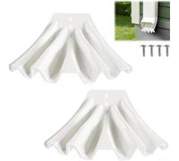 Deviatore e spargitore per acqua piovana a gomiti, 7,6 x 10,2 x 7,6 cm, mantiene un drenaggio ottimale e protegge le fondamenta delle proprietà (bianco)