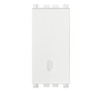 VIMAR 0R19004.B Deviatore 1P serie Arké, 10 AX 250 V illuminabile, tasto sostituibile, max 100 W per lampade con alimentatore integrato (IEC 60669-1:2017), bianco
