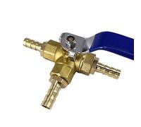 Deviatore for Tubo Flessibile, 1 pz Porta L a 3 Vie 4/6/8/10/12/14/16mm Valvola in Ottone a Tre Vie con Portagomma, Adattatore Connettore for Acqua Olio Aria Gas (Dimensioni: 8 mm Barb) (Size : 16mm B