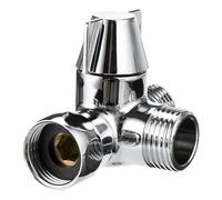 Deviatore for tubo flessibile doccia in ottone a 3 vie, adattatore a T for doccetta da 1/2 pollice, valvola dell'acqua galvanica, interruttore rotante a 180°