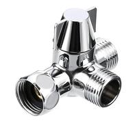 Deviatore for tubo flessibile doccia in ottone a 3 vie, adattatore a T standard da 1/2", deviatore for valvola dell'acqua, interruttore rotante a 180 gradi