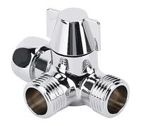 Deviatore G1/2"Valvola, Valvola Deviatore Doccia, G1/2" Valvola Adattatrice a T Ricambio, Valvola Deviatore per Doccia a 3 Vie, Deviatore A T Per Doccia Wc per Doccetta, Bagno, WC, Cucina