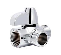 Deviatore in ottone cromato a 3 vie con attacco G1/2"" a T, valvola adattatrice for braccio doccia, deviatore for braccio doccia, accessori for bagno