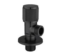 deviatore in ottone, Valvola angolare ottone G1/2 bagno cucina regolatore pressione arresto acqua(Black)