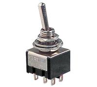Deviatore ON-ON a leva, bipolare DPDT, 2 posizioni, foro montaggio 6mm, da pannello, portata 12V 220V 3A, contatti in ottone a saldare, levetta, switch, 2 vie, 2 scambi, interruttore
