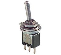 Deviatore ON-ON a leva, unipolare SPDT, 2 posizioni, foro montaggio 5mm, per circuito stampato PCB, portata 12V 220V 3A, contatti in ottone, levetta, switch, 1 via, 1 scambio, interruttore