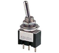 Deviatore ON-ON a leva, unipolare SPDT, 2 posizioni, foro montaggio 6mm, per circuito stampato PCB, portata 12V 220V 3A, contatti in ottone, levetta, switch, 1 via, 1 scambio, interruttore