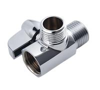 Deviatore per doccia, deviatore per braccio doccia, adattatore a forma di T in ottone G1/2 Parte di ricambio per componente valvola per sistema di a mano 3 vie per bagno
