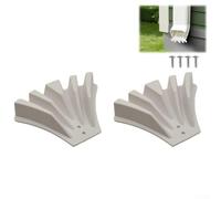 Deviatore per grondaie, materiale PP per pluviali 3x4 e 2x3, dispersione dell'acqua piovana per proteggere fondazioni e prato (bianco)