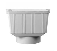 Deviatore per pluviali standard per grondaie, adattatore in PVC per una gestione efficiente dell'acqua all'aperto, colore bianco, adatto per pluviali da 5,1 x 7,6 cm o 3 x 10,2 cm (160 mm)