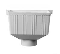 Deviatore per pluviali standard per grondaie, adattatore in PVC per una gestione efficiente dell'acqua all'aperto, colore bianco, adatto per pluviali da 75 mm
