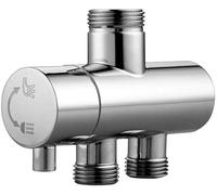 Deviatore per Rubinetto Doccia, Deviatore per Braccio Doccia A 3 Vie, Valvola per Rubinetto A 2 Funzioni per Miscelatore Doccia, Corpo in Ottone Cromato., Tl8414