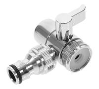 Deviatore Rubinetto in Rame Argento Leva, Attacco 1/2 Pollice | Filettatura Interna 1/2 e Uscita 3/4, Montaggio Semplice, per Tubo Giardino e Spruzzatore Toilette