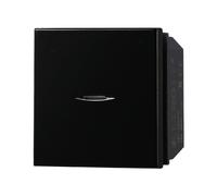 Deviatore unipolare assiale 2 moduli 16A nero compatibile anche con BTicino Axolute