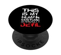 Devil Costume Halloween Satana Lucifero Costume Per Diavoli PopSockets PopGrip Adesivo