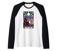 Devil Doll Tarocchi Carta Gotica e Demoniaca Rituale Maglia con Maniche Raglan