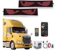 Devil Eyes Light 120 x 595 mm, display a LED occhi LED, occhi per auto, camion, programmabile, per feste all'aperto, matrimoni, decorazioni natalizie (nero, 120 x 595 mm, 2 pezzi)