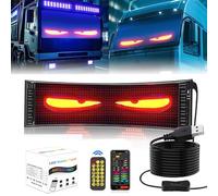 Devil Eyes Light for Cars LED Eyes for Trucks Car Window DIY Car Dynamic LED Smart Colourful Eye Lamp Soft Screen Occhi per camion parabrezza anteriore Smart App Bluetooth USB (120 x 595 mm)