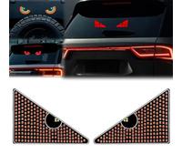 Devil Eyes - Luce per auto, occhi a LED per auto, lampada colorata per occhi morbidi per finestrini auto, USB, diavolo, occhi malvagi, lampada intelligente colorata per parabrezza (triangolo rosso, 1