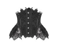 Devil Fashion Cintura Corsetto In Pizzo Goth Per Donne Nera