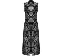 Devil Fashion Giacca Gilet Goth Da Uomo Nera Argento Damascata Steampunk