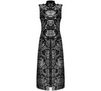 Devil Fashion Giacca Gilet Goth Da Uomo Nera Argento Damascata Steampunk