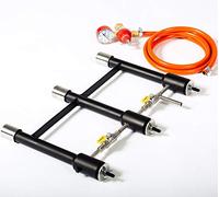 DEVIL-FORGE Bruciatore a gas modello 3 connessi DFP (240.000 BTU) uso 1,2o3, valvola a sfera, strozzatore dell'aria, per Fornace, Fucina a Gas Propano, Fabbricazione di Coltelli, Lavori di forgiatura