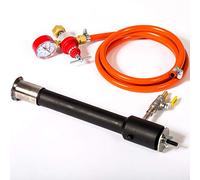 DEVIL-FORGE Bruciatore a gas modello DFC (180.000 BTU), valvola a sfera, strozzatore dell'aria, per Fornace, Fucina a Gas Propano, Fabbri, Raffinerie, Fabbricazione di Coltelli, Lavori di forgiatura