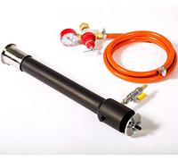 DEVIL-FORGE Bruciatore a gas modello DFM (308.000 BTU), valvola a sfera, strozzatore dell'aria, per Fornace, Fucina a Gas Propano, Fabbri, Raffinerie, Fabbricazione di Coltelli, Lavori di forgiatura