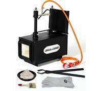 DEVIL-FORGE Forgia a Gas Propano DFPROF2+1D/2” Fucina, 2 Bruciatori DFP (160.000BTU) uso 1o2, 1Porta, Fabbricazione di Coltelli, Lavorazione dei Metalli, Fabbro, Maniscalco 1370°C Isolamento Doppio 2"