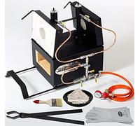 DEVIL-FORGE Forgia a Gas Propano DFPROFK2 Fucina con 2 Bruciatori DFC (360.000 BTU) uso 1o2, 2 porte, Fabbricazione di Coltelli, Lavorazione dei Metalli, Maniscalco 1370°C Isolamento Doppio 2" PREMIUM