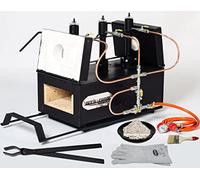 DEVIL-FORGE Forgia a Gas Propano DFPROFK3 Fucina con 3 Bruciatori DFC (540.000 BTU) uso 1,2o3, 2 porte, Fabbricazione di Coltelli, Lavorazione dei Metalli, Fabbro, 1370°C Isolamento Doppio 2", PREMIUM