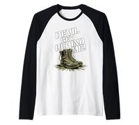 Devil Get Behind Me - Stivali da Combattimento Maglia con Maniche Raglan