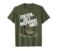 Devil Get Behind Me - Stivali da Combattimento Maglietta