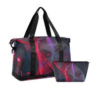 Devil Girl American Vintage Gym Sport Duffel Bags Sport Duffel Bags con Cinghia Regolabile per Palestra Grande Capacità, Diavolo Ragazza, Americano Vintage, 1 size