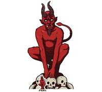 Devil Lifesize Cardboardcut out with Free Mini Cut, Cartone, Multicolore, 153 x 83 x 153 cm