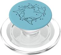 Devil Manta Ray Stingray Mobula Pesce Nuotare in un Cerchio PopSockets PopGrip per MagSafe