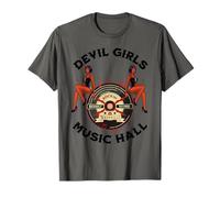 Devil PinUp Girl 1950's Rock Roll Rockabilly Uomo Donna Maglietta