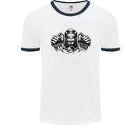 Devil Rider Moto Biker Uomo Ringer T-Shirt