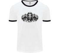 Devil Rider Moto Biker Uomo Ringer T-Shirt