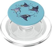 Devil Stingray Manta Ray Mobula Pesce Nuotare in un Cerchio PopSockets PopGrip per MagSafe