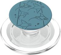 Devil Stingray Mobula Manta Ray Pesce Nuotare in un branco PopSockets PopGrip per MagSafe
