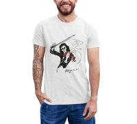 Devil T Shirt Paganini Playing A Red Violin T-Shirt Mens 100 Cotton Tee Shirt Fun Short Sleeve Print Tshirt White L